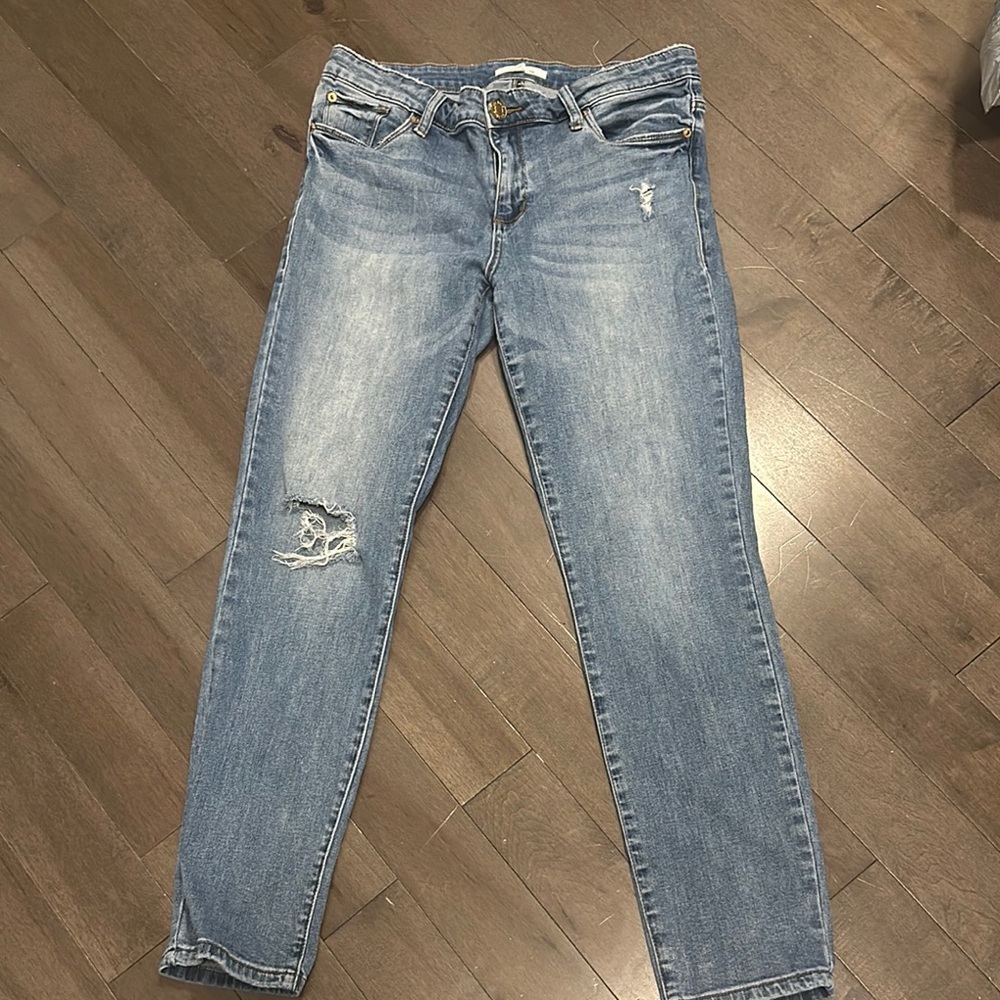 Light STS Blue Skinny Jeans with Distressed Details